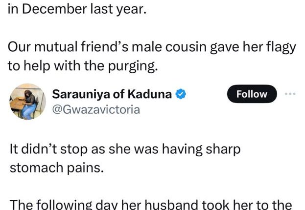 Lady recounts how a newly wedded bride took a drug that ended up terminating her first pregnancy