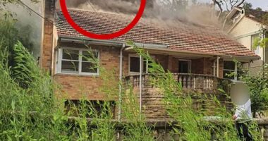 A Sydney renter was left 'shocked and scared' after a home in Lindfield caught fire (pictured), when a light switch was turned on