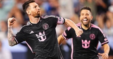 Lionel Messi lights up Arrowhead in front of Patrick Mahomes! Chiefs QB among record crowd of 72,000 as Inter Miami star scores wondergoal before Luis Suarez secures win against Sporting Kansas City