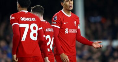 Virgil van Dijk has blasted his Liverpool team-mates after their defeat by Everton