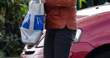 Lucy Beaumont was pictured arriving at her stand up show in Cardiff in the first sighting since she announced her divorce from husband Jon Richardson
