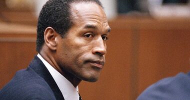 O.J. Simpson sits at his arraignment in Superior Court in Los Angeles on July 22, 1994