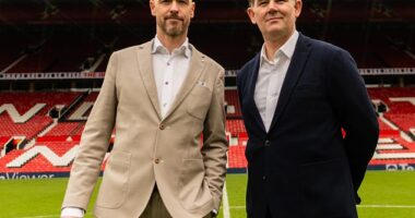 Man United football director John Murtough (seen right) has stepped down from his role