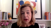 Margaret Sullivan speaks during a webinar
