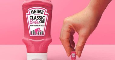 Heinz and Mattel's Barbie have joined forces to launch Heinz Classic Barbiecue Sauce – a limited-edition pink vegan mayo with BBQ sauce