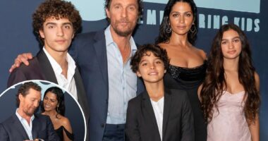 Matthew McConaughey, wife Camila Alves make rare red carpet appearance with their 3 children