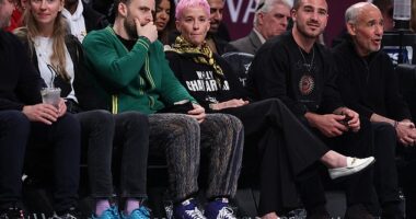 Megan Rapinoe had a courtside seat for Lakers vs Nets in Brooklyn on Sunday evening