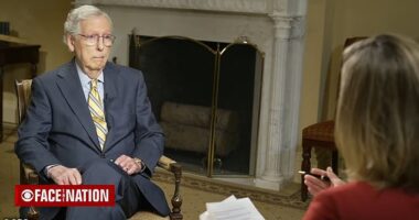 Senate Minority Leader McConnell in an interview with Face the Nation where he broke with Trump by reiterated his stance that former presidents should not have immunity