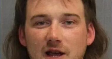 The singer, 30, was charged with three counts of reckless endangerment and one count of disorderly conduct after launching the chair at just after 10.45pm on Sunday