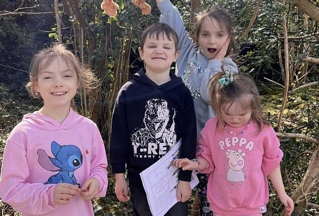 Sue Radford shared a glimpse into her family's Easter weekend as they enjoyed an egg hunt on a campsite