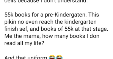 N55k books for pre-kindergarten?  - Nigerian woman reacts after receiving list of fees from a school