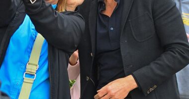 Newly-single Ryan Seacrest, 49, looked chipper as he stepped out to mark 20 years at KISS FM! on Friday - in his first public sighting since splitting from Aubrey Paige, 27
