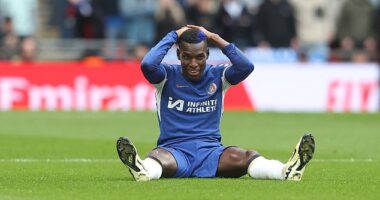 Nicolas Jackson had an afternoon to forget as Chelsea lost in the FA Cup semi-final to Man City