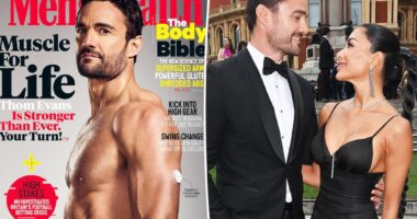 Nicole Scherzinger drools over Thom Evans' Men's Health cover