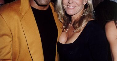 Pictured: OJ Simpson with his arm around wife Nicole at the opening of the Harley Davidson Café in 1993, a year before she was killed