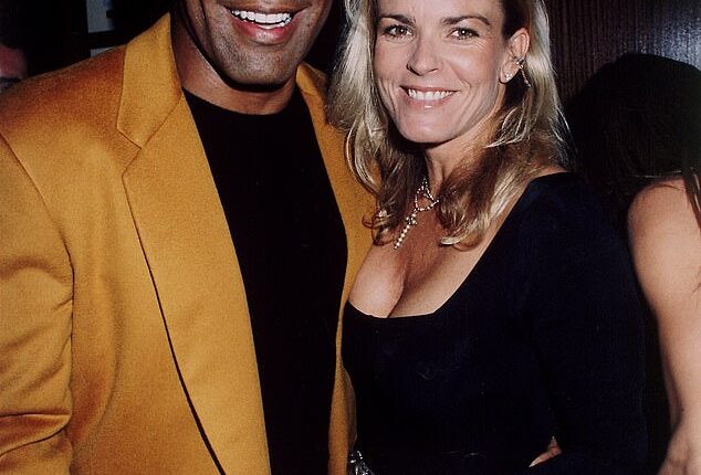 Pictured: OJ Simpson with his arm around wife Nicole at the opening of the Harley Davidson Café in 1993, a year before she was killed