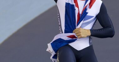 Chris Hoy after winning his sixth Olympic gold medal at the 2012 games in London
