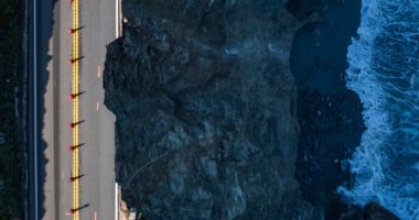 Part of iconic California highway collapses into sea following heavy rains