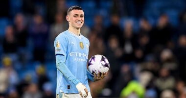 Phil Foden has been dropped to the bench just days after scoring a hat-trick against Aston Villa