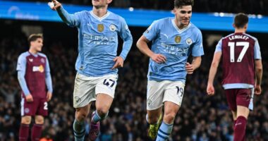 Phil Foden’s imperious hat-trick against Aston Villa revitalises Manchester City’s title challenge