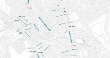 The proposed eruv covers the majority of Golders Green, which is home to one of the UK's largest Jewish populations