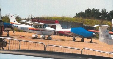 A light aircraft flown by David Green, an Essex pilot, that was intercepted by French police at an airfield near Calais on July 17, 2017