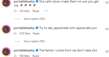 Portable slams wife, Bewaji, for not including him in her birthday message to herself