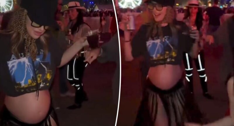 Pregnant Lala Kent puts bare baby bump on display at Stagecoach 2024 in crop top, fringe skirt