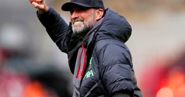 Liverpool lead the Premier League table by two points with nine games left to play