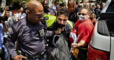 Protesters Scuffle with Police, Campus Closed – HotAir