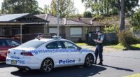 Police were seen at the quiet Quakers Hill, Sydney street on Saturday morning