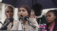 Rep. Ilhan Omar and Her Homeless, Starving Daughter Meet With Columbia Pro-Hamas Mob