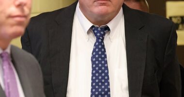Heuermann, 60, has spent most of his days since his July 2023 arrest in a small windowless cell at the Riverhead Jail as he awaits trial. (Pictured: Heuermann in court Wednesday)