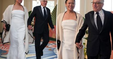 Robert De Niro, 80, and girlfriend Tiffany Chen, 45, pack on the PDA at White House state dinner