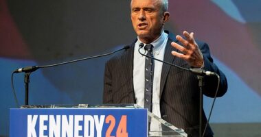 Independent presidential candidate Robert F. Kennedy Jr. speaks during a campaign rally