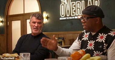 Roy Keane (left) and Ian Wright (right) were involved in a fiery exchange over Bruno Fernandes
