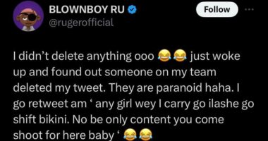 Ruger doubles down on his tweet that any girl he takes on a boat to Ilashe must "shift bikini"