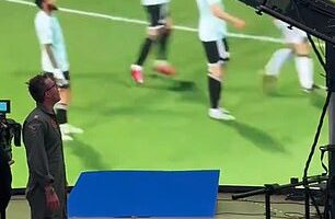 Wrexham owner Ryan Reynolds found a unique way of watching his side while shooting a film