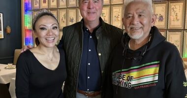 Schiff (center) posted an image showing him in the same attire he wore to dinner