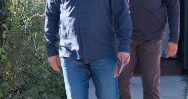 Secret Service agents protecting Hunter Biden at his Malibu mansion spent more than $4.5million in taxpayer funds in a year while they kept round-the-clock watch, DailyMail.com can exclusively reveal. The president's son is seen with a member of his detail in 2023