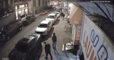 The fight broke out outside of Max's Elizabeth Street building in Chinatown when a group of five men started urinating on the building on October 10, 2020