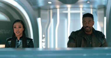 Burnham and Book in Star Trek: Discovery Season 5