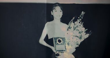 A black and white image of Jennifer Pan in the Netflix documentary What Jennifer Did.