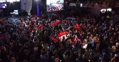 Premier League fans took over Broadway in Nashville before the sun rose on Saturday morning