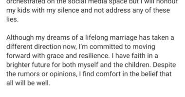 This is a challenging period for my ex husband and I. I ask for consideration - Mabel Makun addresses people peddling lies against her and AY Makun