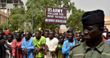 Thousands protest in Niger Republic for US troops to leave the country immediately