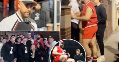 Travis and Jason Kelce spotted at Cincinnati bar with Joe Burrow after 'New Heights' live show