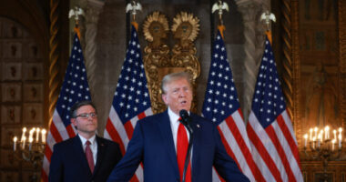 Trump Flanked by Johnson: ‘I’m Not a Big Fan of FISA; I Think It's Terrible'