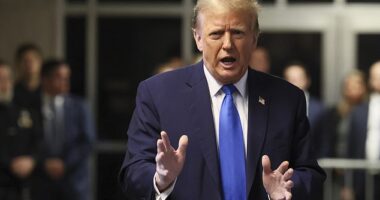 Donald Trump praised Mike Johnson and pushed back on efforts from his own followers to oust the speaker in a seemingly toned down message after the House passed a foreign aid package over the weekend