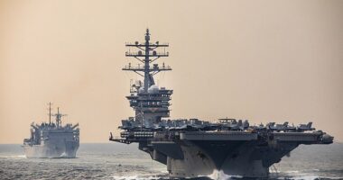 The Pentagon is beefing up its presence in the Middle East and the USS Dwight Eisenhower has been sent into the Red Sea in a warning to Tehran and to protect American personnel should the violence spill over